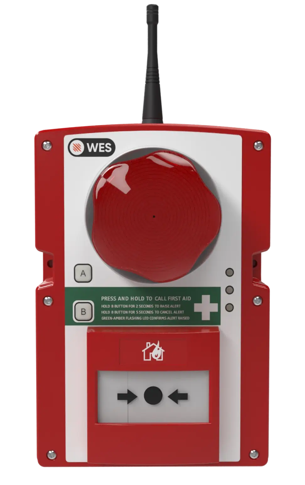 ASG Fire-Alert draadloze handmelder met medisch alarm en IP55C behuizing